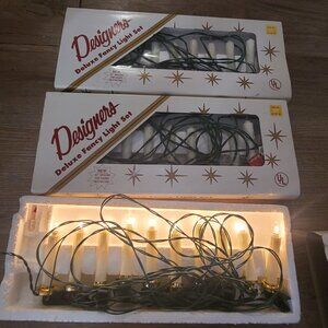 3 Lot Vintage Furong Christmas Tree Light Candlesticks Lights Clip On Branch